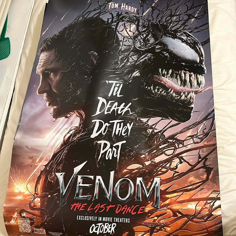 Venom 3 The Last Dance original movie poster 27x40 Double Sided Tom Hardy